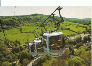 Derbyshire Postcard - First Alpine Cable Cars in Britain - Ref 18760A