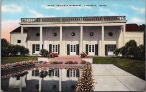 David Crockett Memorial Crockett Texas Linen Postcard C087