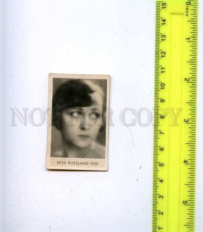 188456 Miss RUSSIA 1929 year Vintage photo CIGARETTE card