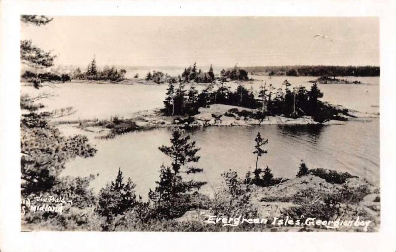 Midland Canada Georgian Bay Evergreen Isles Real Photo Postcard JE229416