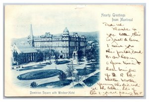 Cyanotype Dominion Square Montreal Quebec Canada 1900 UDB Postcard S17