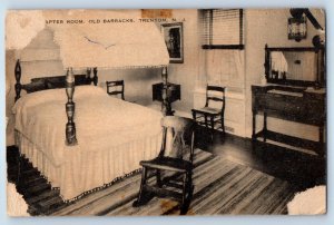 1940 Trenton New Jersey NJ Vintage Postcard Chapter Room Old Barracks Artvue