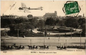 CPA REIMS Panorama pris de la Gare (490770)