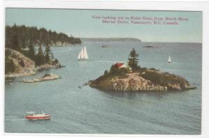 Point Grey from North Shore Marine Drive Vancouver BC Canada 1910c postcard