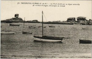 CPA TREGASTEL Plage - Le Port (1166104)