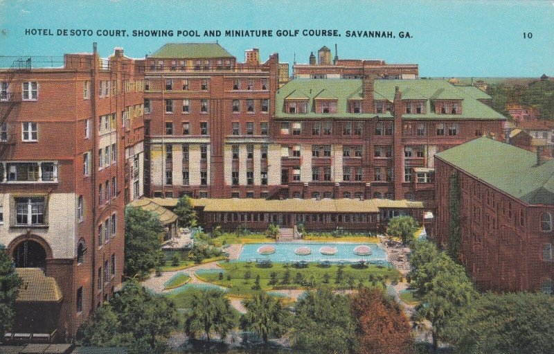 Georgia Savannah Hotel De Soto Swimming Pool & Miniature Golf Course sk7138
