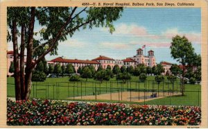 San Diego, California - U.S. Naval Hospital at Balboa Park - in the 1940s