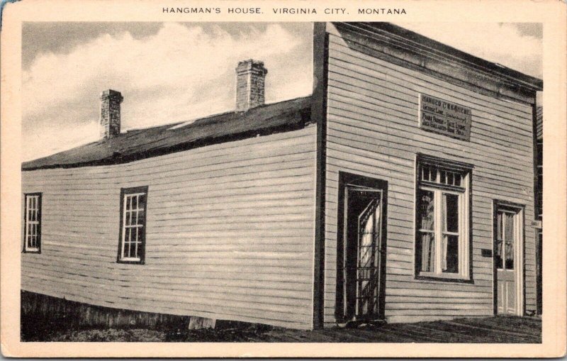 View of Hangman's House, Virginia City MT Vintage Postcard V41