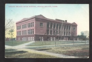 GRAND ISLAND NEBRASKA GRAND ISLAND HIGH SCHOOL BUILDING VINTAGE POSTCARD