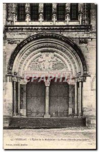 Vezelay Old Postcard Basilica of the Madeleine The door to the main & # 39entree