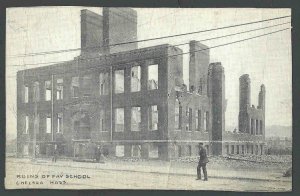 1908 PPC* Chelsesa Ma Ruins Of Fay School Used Has Bends
