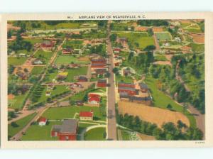 Unused Linen AERIAL VIEW OF TOWN Weaverville North Carolina NC n3659