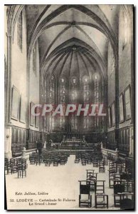 Old Postcard LODEVE Cathedrale St Fulcran Grand Choir