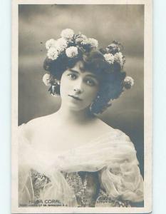 1906 rppc HILDA CORAL - BRITISH ACTRESS HM1067