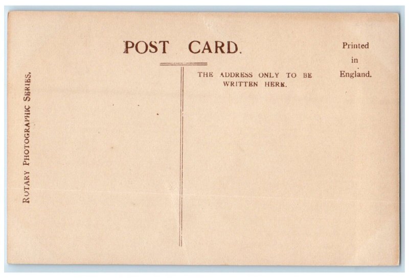 1909 Pretty Woman Dress Calendar Large Letters Unposted Antique Postcard