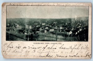 1910 Corbin Kentucky KY Vintage Postcard Panoramic View Building Houses Posted