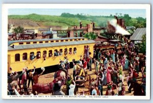 1920 Postcard Santa Fe Train Scene From Motion Picture Harvey Girls Fred Harvey