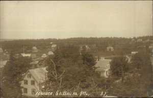 South Bristol ME Harbor Homes Birdseye View c1910 Real Photo Postcard