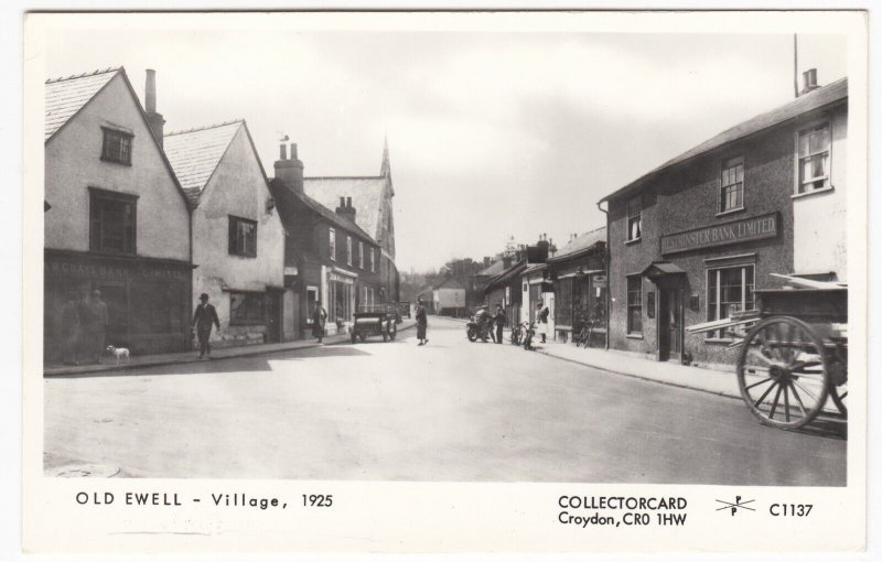 Surrey; Old Ewell Village, c 1925 Repro RP PPC, Pamlin, C1137 