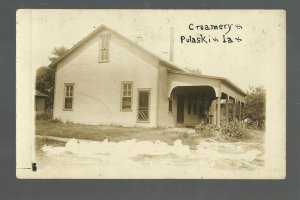 Pulaski IOWA RP c1910 CREAMERY nr Ottumwa Bloomfield Keosauqua Centerville Eldon