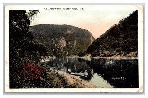 View On Delaware River Delaware Water Gap Pennsylvania PA UNP WB Postcard N24