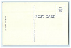 c1940's Flint Michigan MI, School For The Deaf Multiview Vintage Postcard 