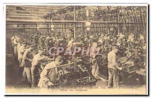 Manufacture Francaise ladies and Saint Etienne cycles Old Postcard Workshop M...