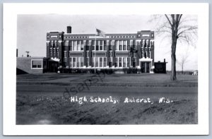 K41/ Amherst Wisconsin RPPC Postcard c1950s High School  138