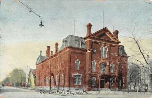 Saginaw Michigan Gemania Hall Exterior Street View Antique Postcard K13501