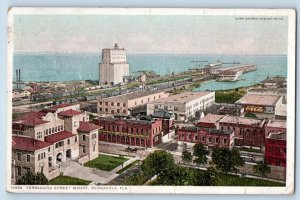 Pensacola Florida Postcard Terragona Street Wharf Exterior c1936 Vintage Antique