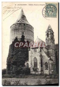 Old Postcard Chateaudun Castle Keep and chapel