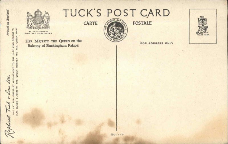 Queen Elizabeth Royalty Tuck c1900s-20s Vintage Postcard