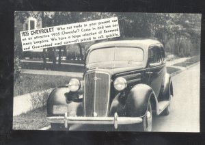 1935 CHEVROLET SUMNER IOWA VINTAGE CAR DEALER ADVERTISING POSTCARD '35 CHEVY