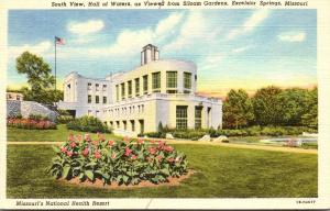 Missouri Excelsior Springs South View Hall Of Waters From Siloam Gardens Curt...