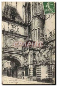 Old Postcard Rouen Grosse Horloge