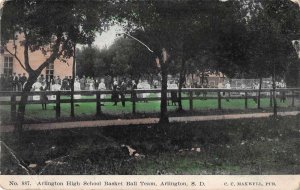 Arlington High School Basketball Team  Arlington South Dakota Postcard RR577