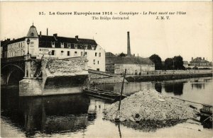 CPA Compiegne Le Pont saute sur l'Oise FRANCE (1013882)