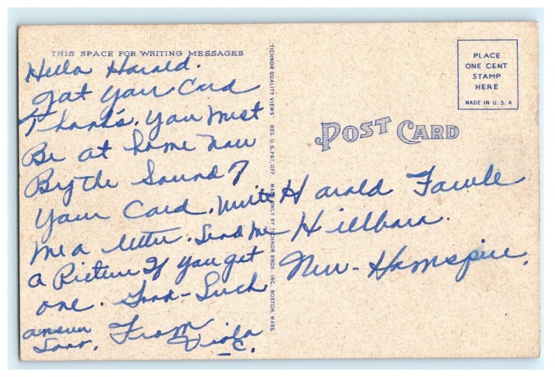 Greetings From China ME Maine Postcard (B22)