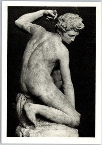 VINTAGE CONTINENTAL SIZED POSTCARD MICHAELANGELO EXHIBIT AT VICORIA & ALBERT