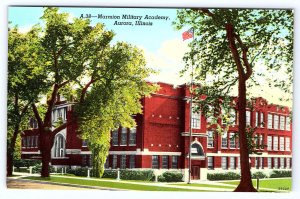 Aurora Illinois Marmion Military Academy old Postcard A899