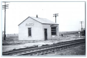 c1960's Belknap Iowa IA Vintage Railroad Train Depot Station RPPC Photo Postcard