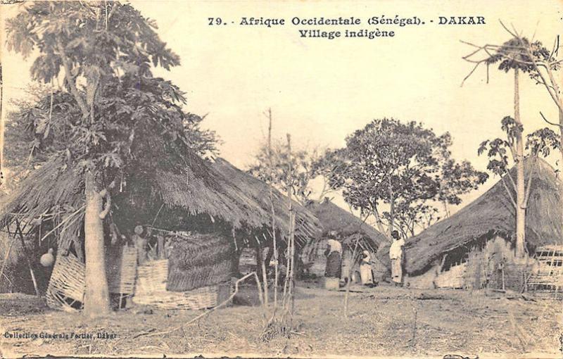 Senegal Dakar Village Indigene Posted Postcard