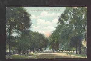 SELMA ALABAMA STREET SCENE 1907 VINTAGE POSTCARD