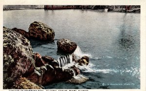 US  PC7006  CASCADE OF SWIMMING POOL, AT CORAL GABLES, FL