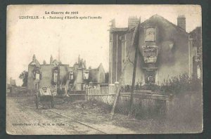 Ca 1917 PPC* WW1 Luneville France Ruins & Destruction From The War Used