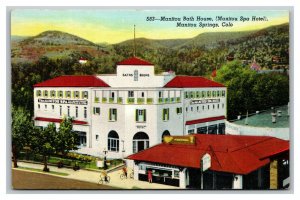 Vintage 1958 Postcard Manitou Bathhouse Spa Hotel Manitou Springs Colorado