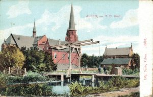 Netherlands Alphen Aan Den Rijn Kerk Vintage Postcard 07.45