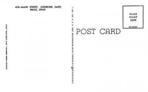 PRICE, UTAH Main Street Scene Savoy Hotel c1950s Vintage Chrome Postcard