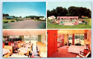 FULTON, KY Kentucky ~ Roadside PARK TERRACE MOTEL & Restaurant c1950s Postcard