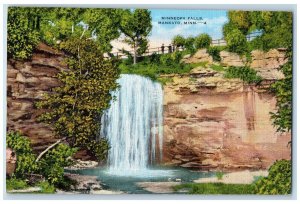 c1940 Scenic View Minneopa Falls Mankato Minnesota MN Antique Vintage Postcard 